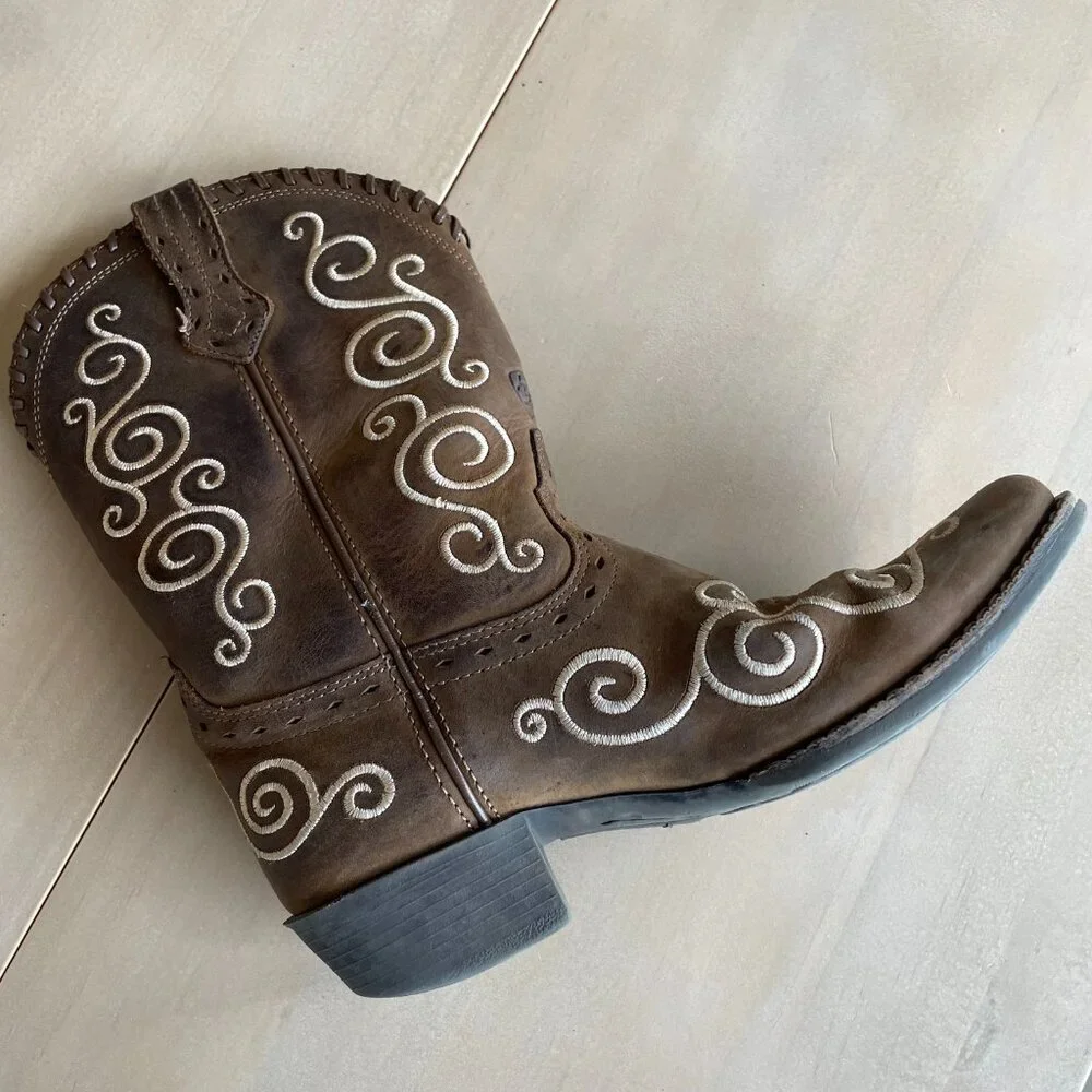 Ariat Youth Shelleen Western Leather Cowboy Cowgirl Boots - Size 1